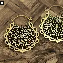 Flower of Life Brass Earring